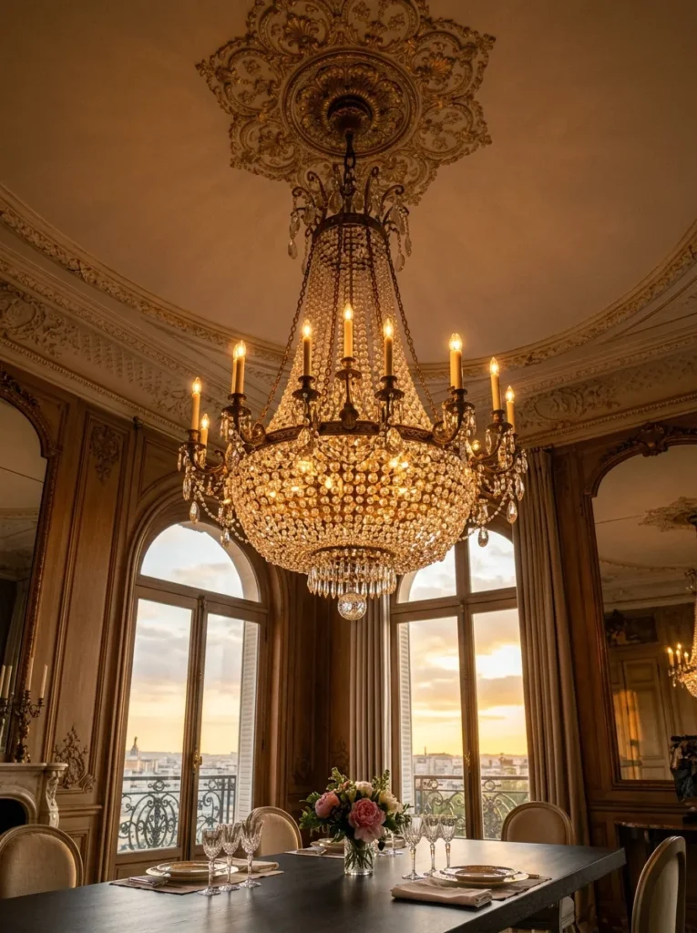 Antique Chandelier Contrast