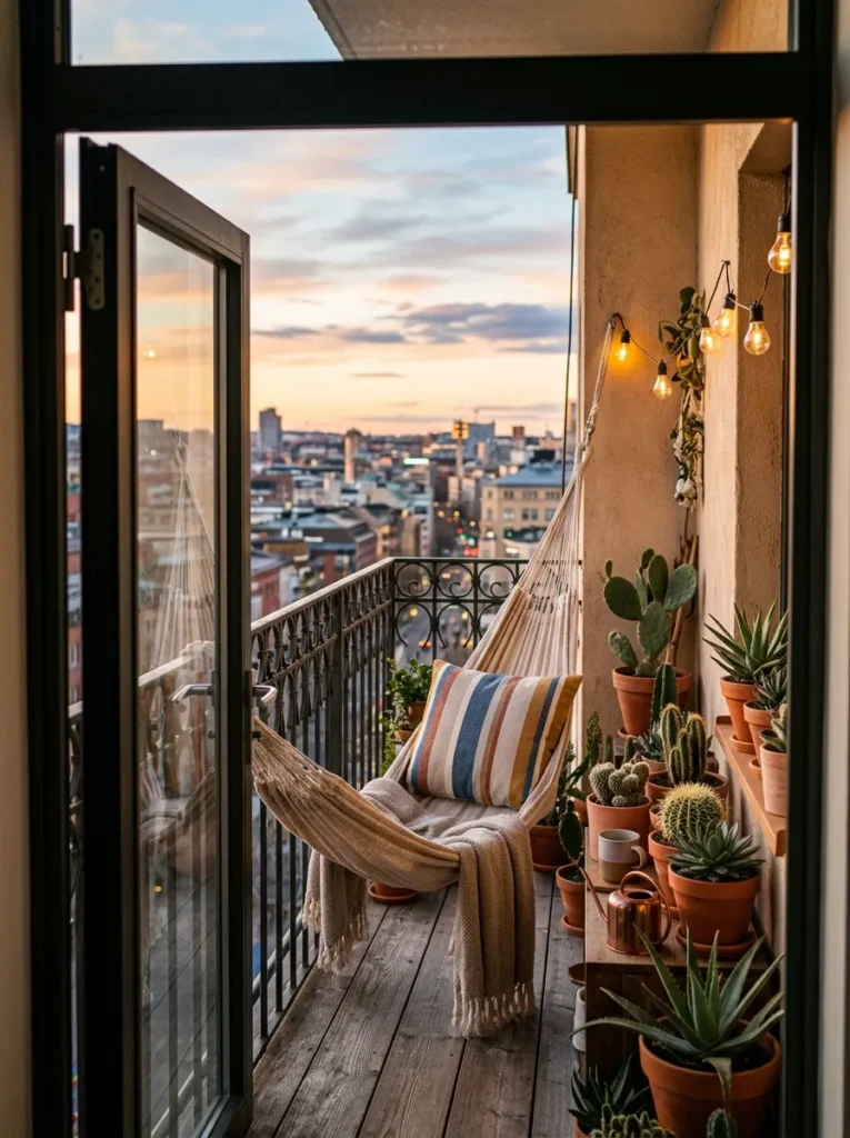Balcony Hammock Setup