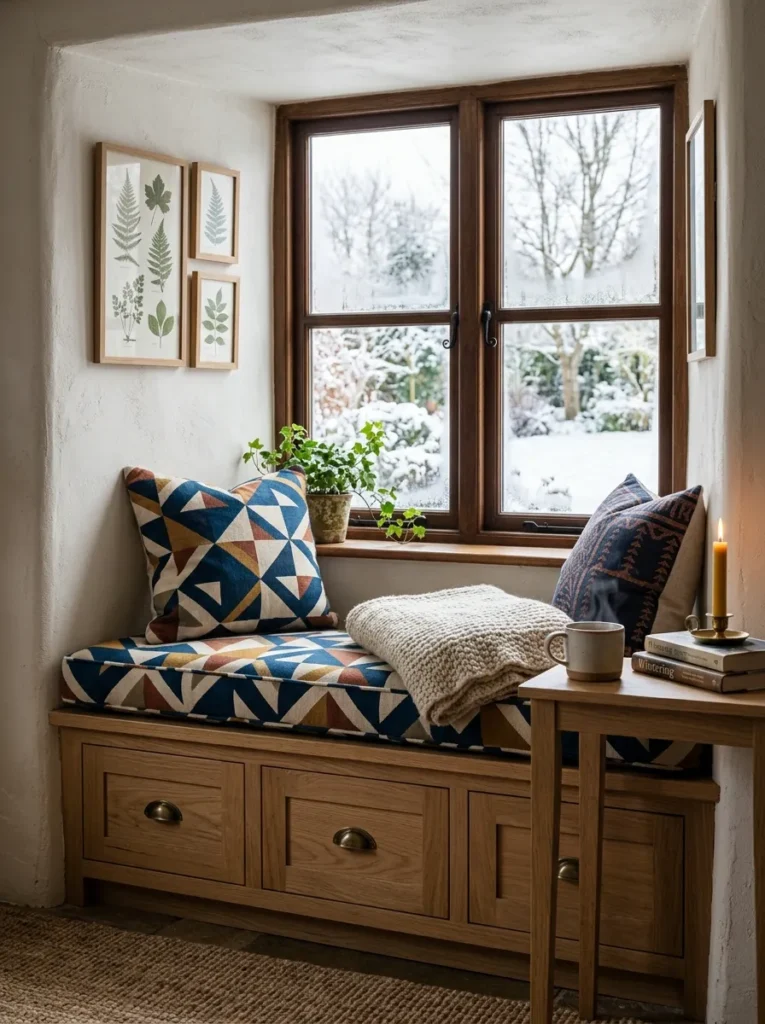 Built-In Patterned Bench