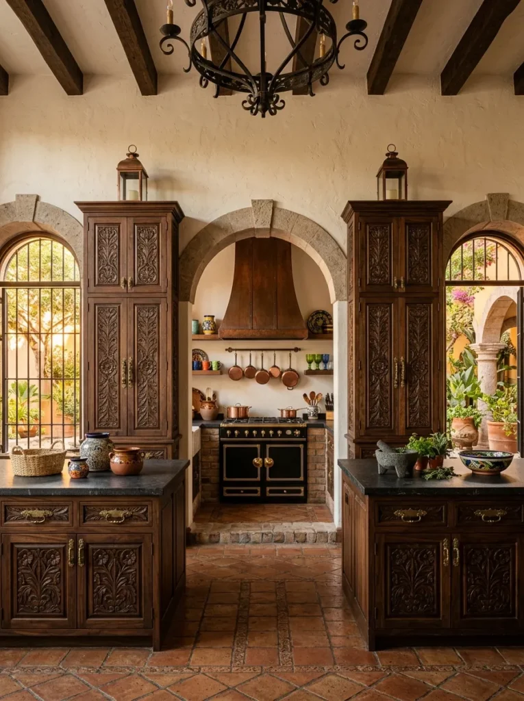 Carved Wood Cabinetry