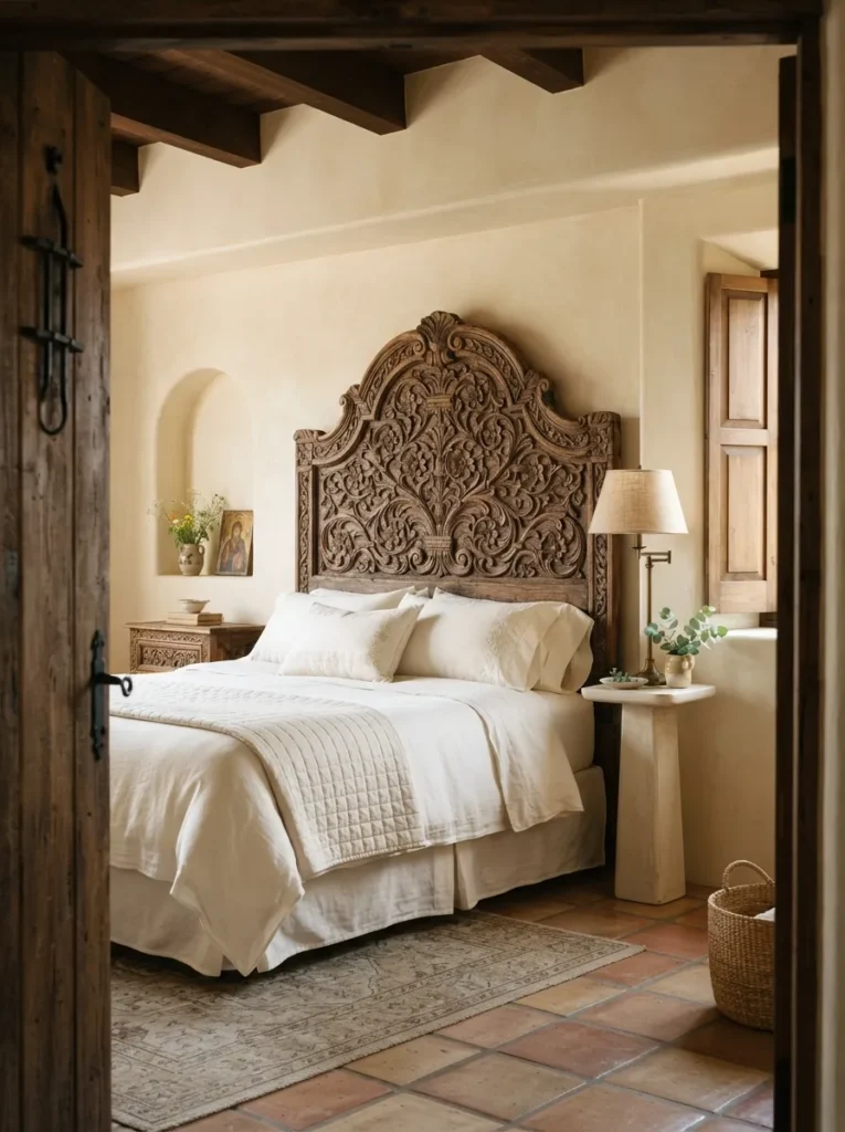 Carved Wood Headboard