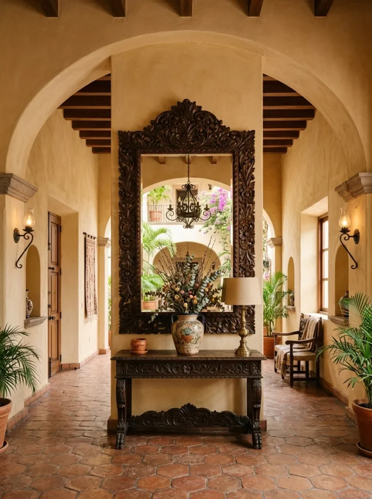 Carved Wood Mirror