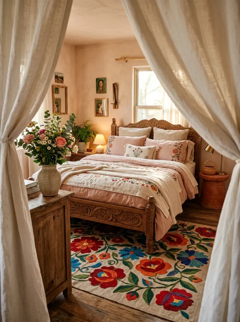 Floral Mexican Rug
