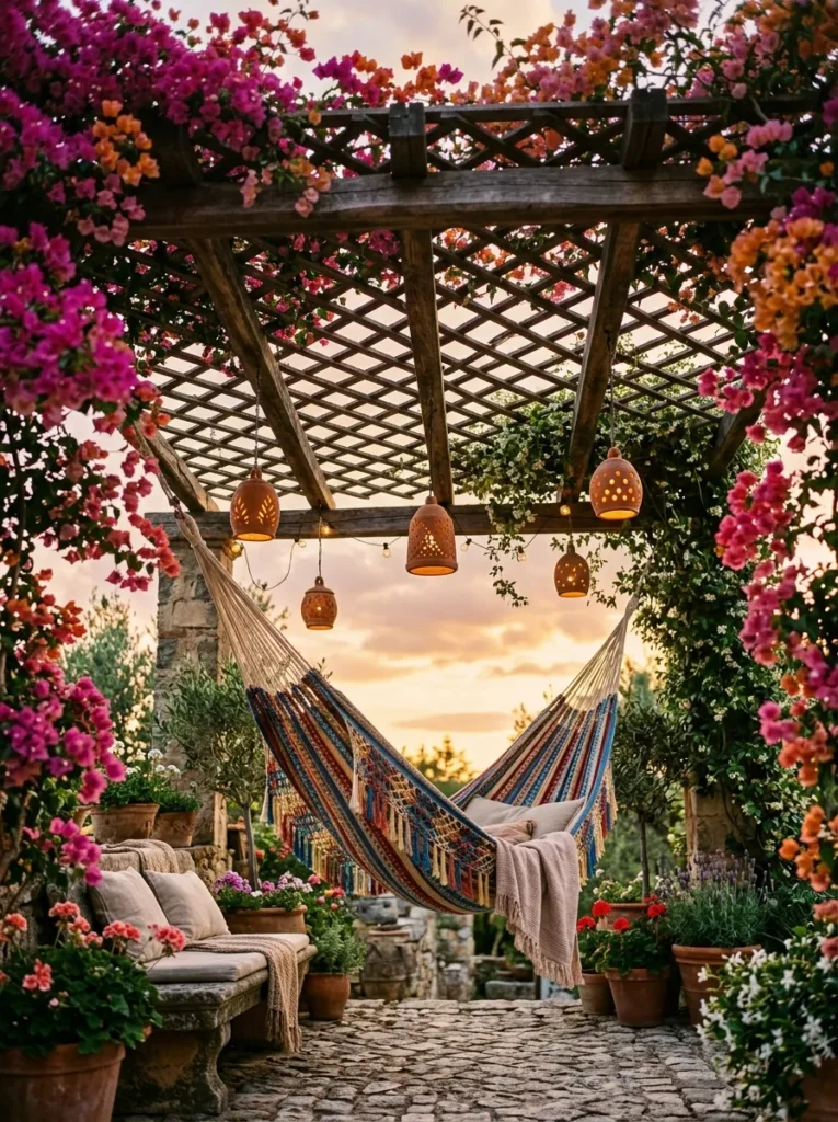 Hammock Under Pergola