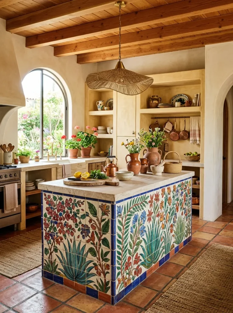 Hand-Painted Mosaic Island