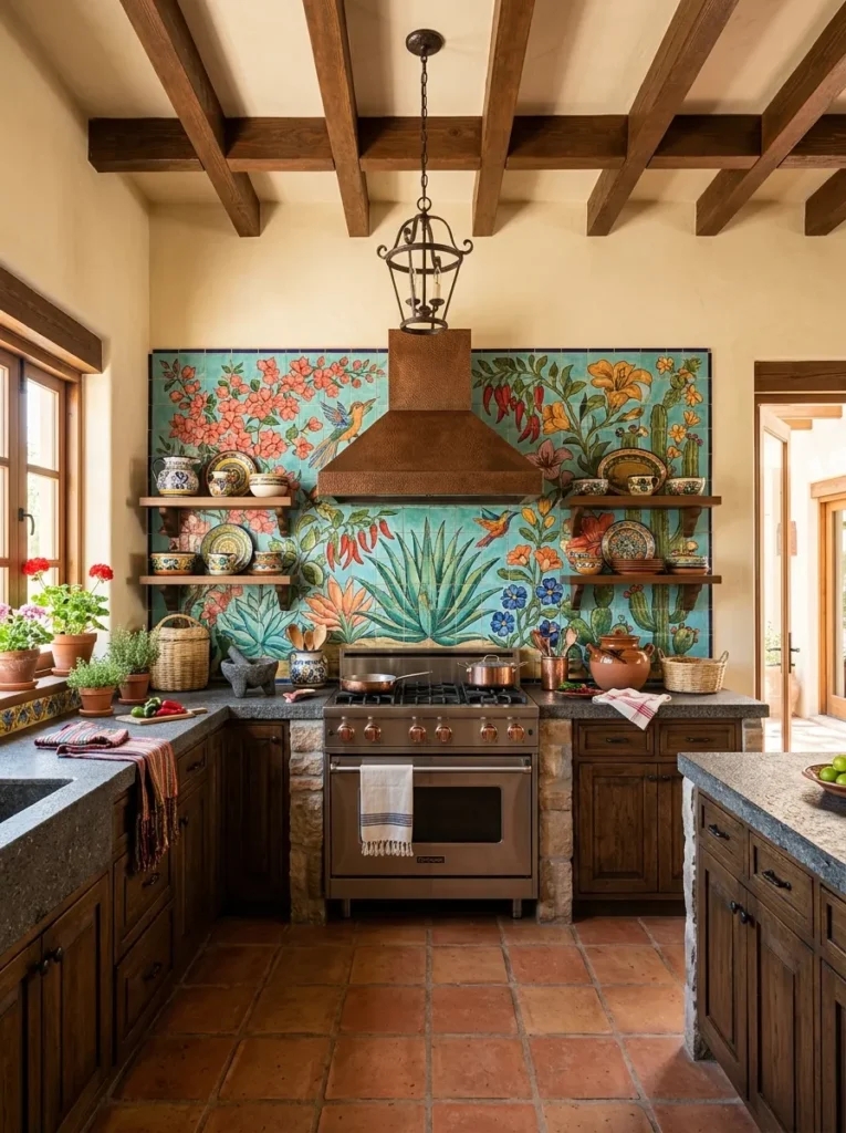 Hand-Painted Tile Mural