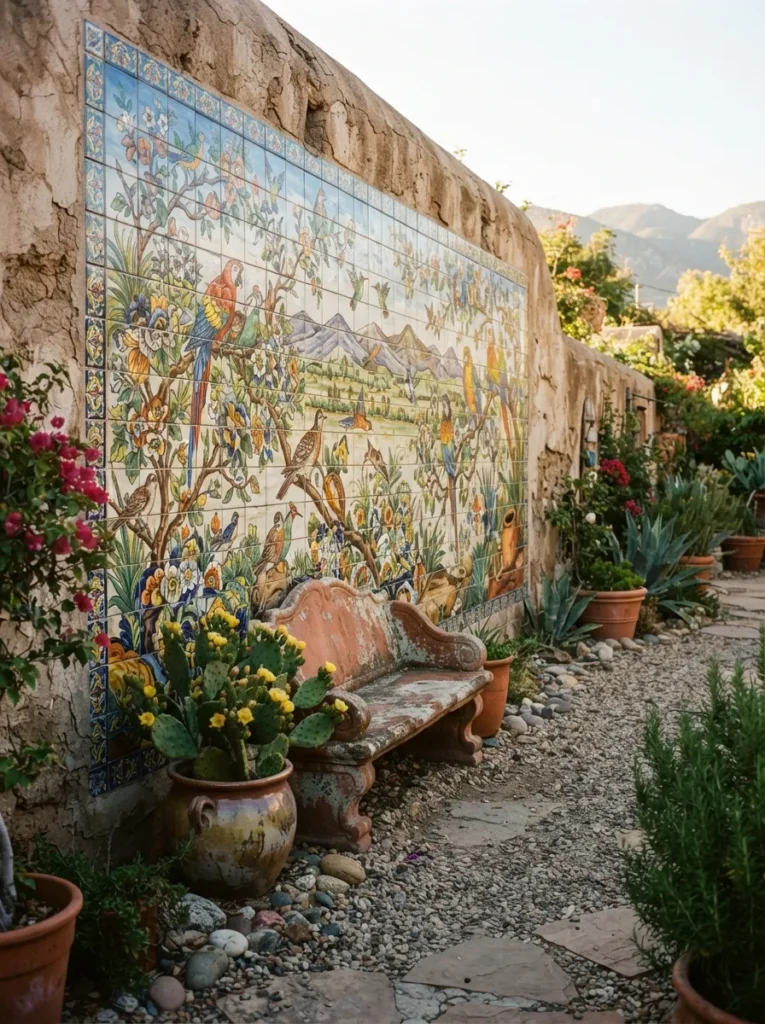  Hand-Painted Tile Mural