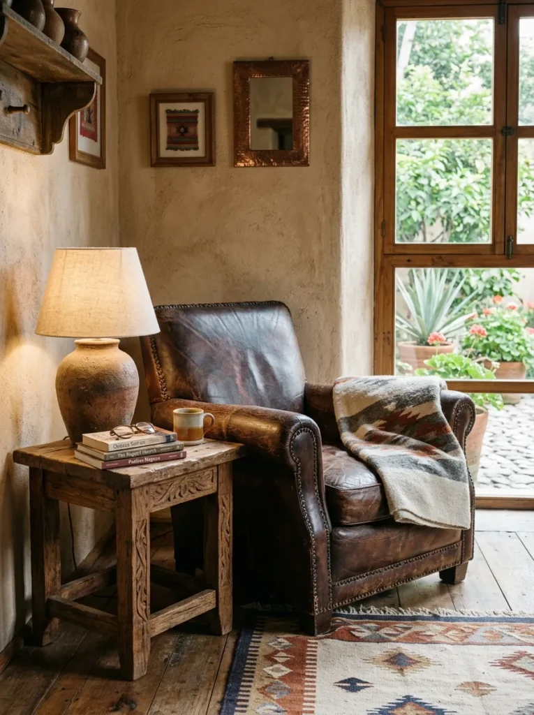  Leather-Wrapped Armchair