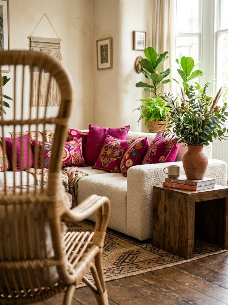 Magenta Boho Pillows