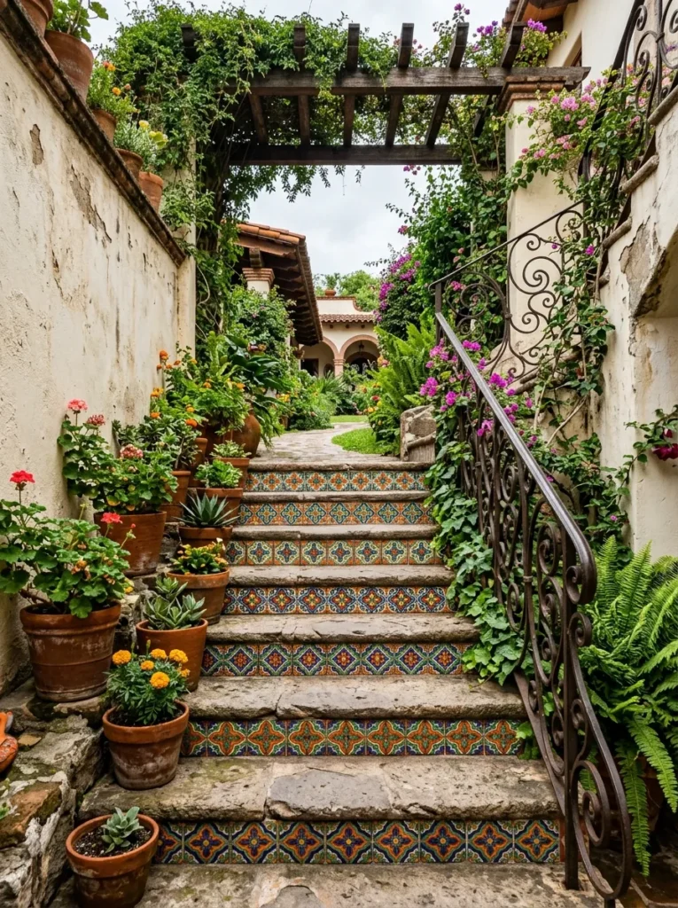 Painted Garden Tiles