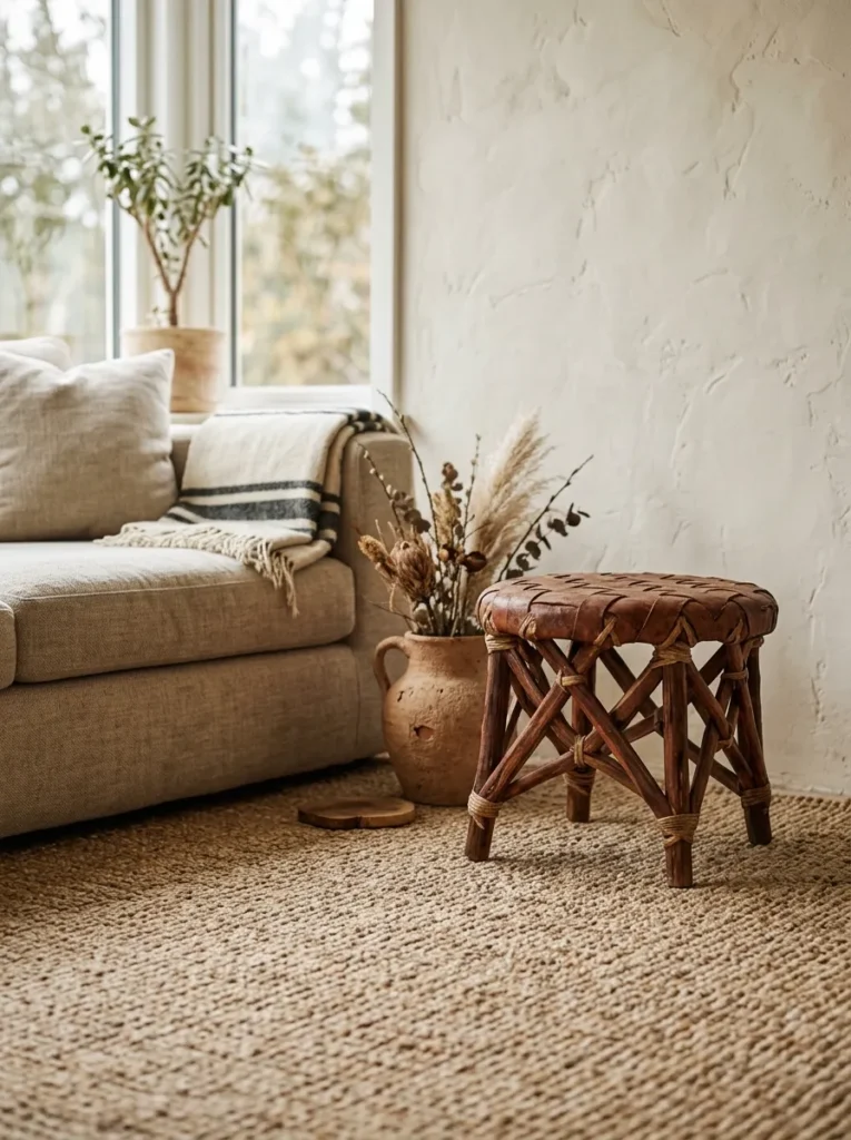 Round Equipale Footstool
