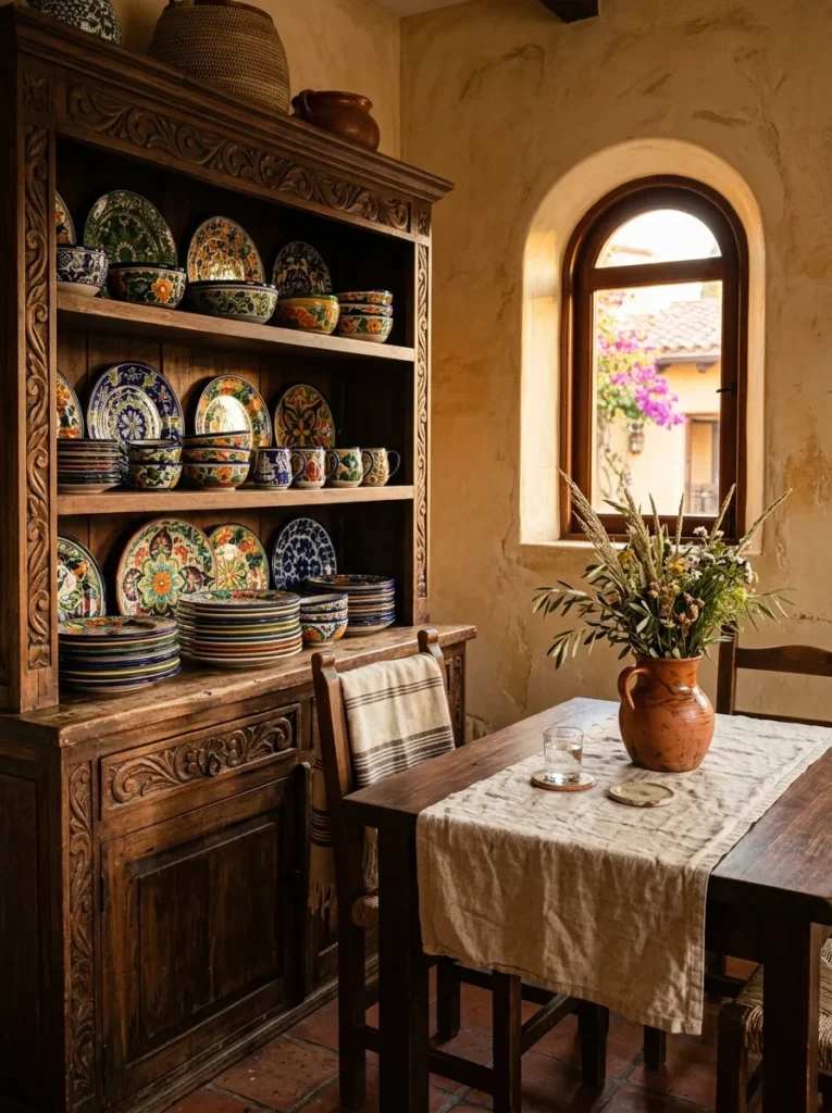 Talavera Dinnerware Display
