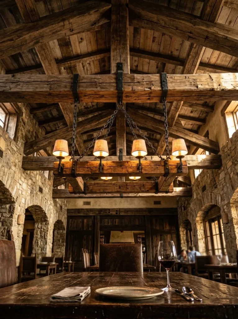 Wood Beam Chandelier
