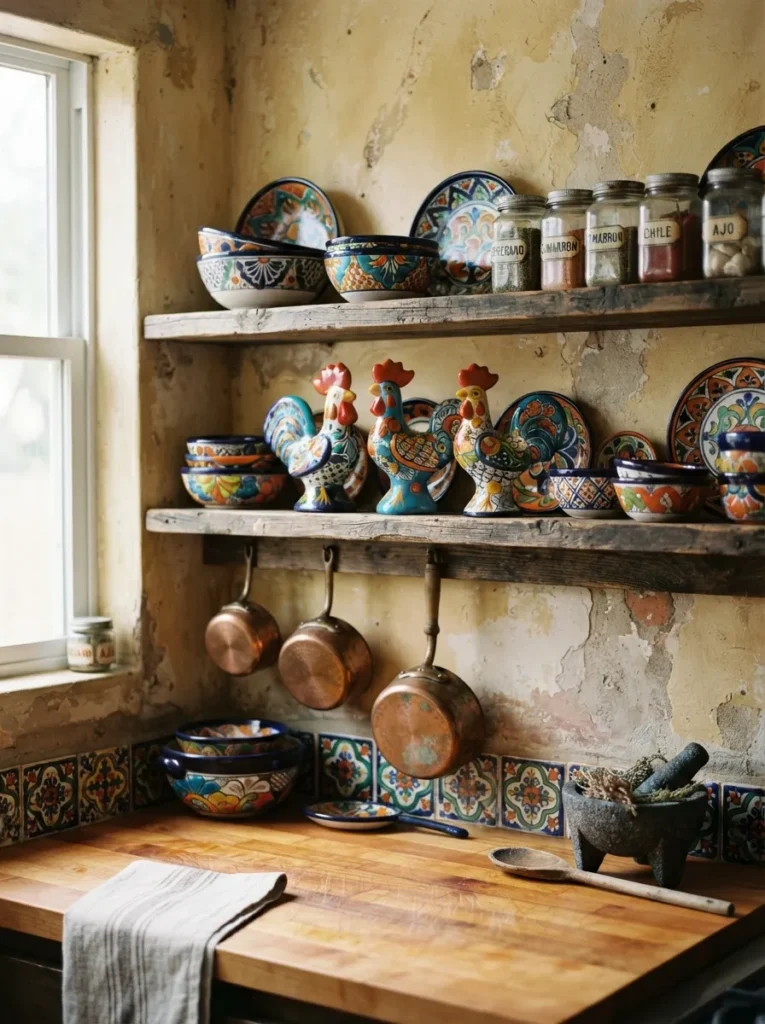 Hand-Painted Talavera Roosters