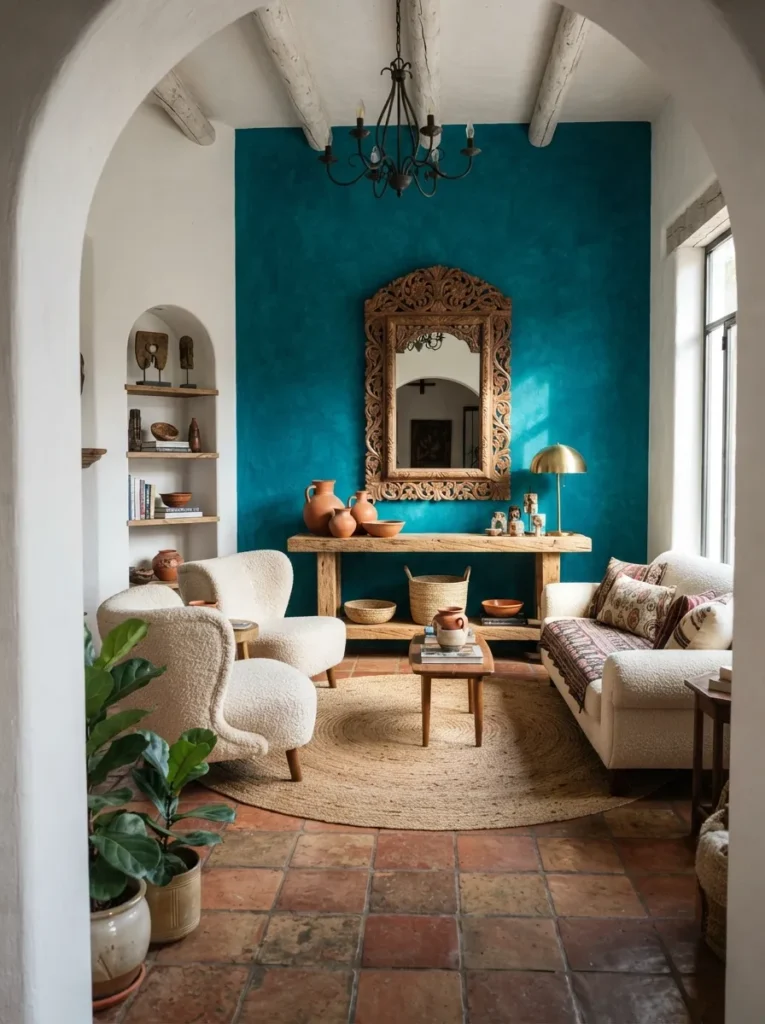 Turquoise Accent Wall