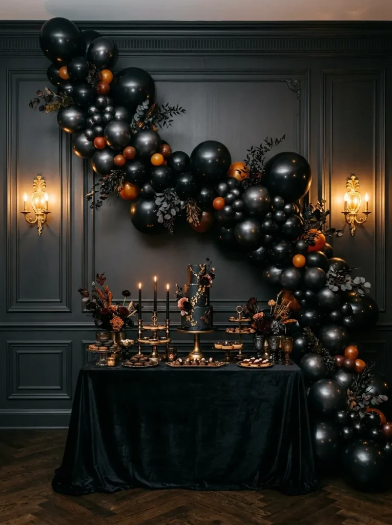  Black Balloon Garland