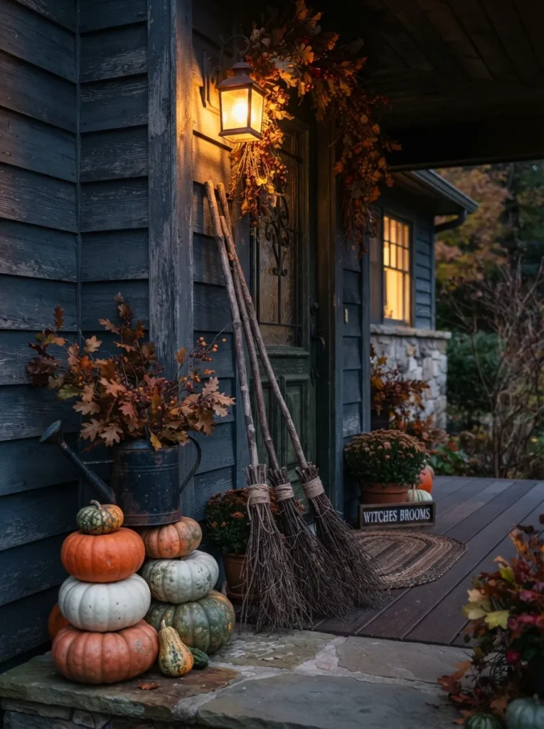 Broomstick Porch Vignette