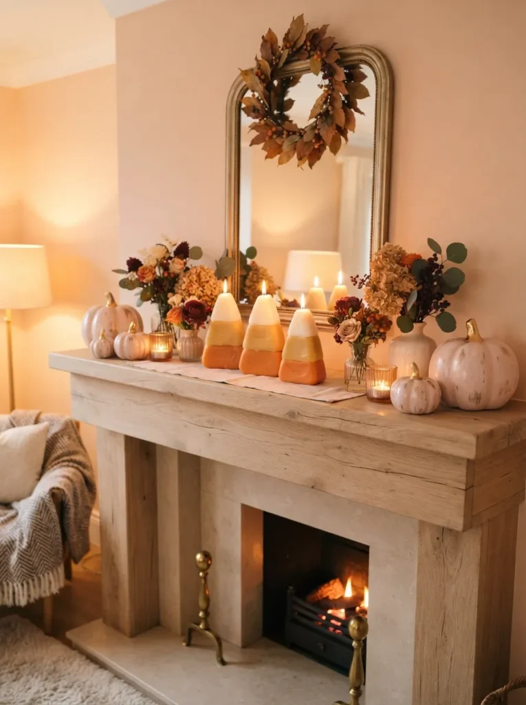 Candy Corn Candle Trio