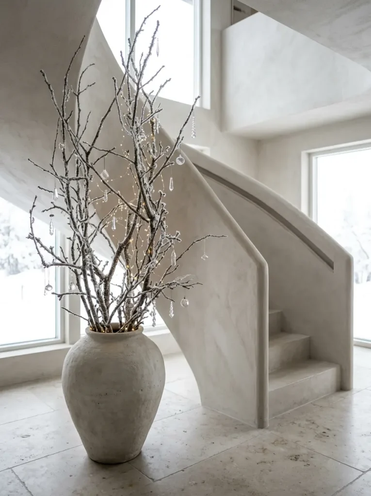 Frosted Branch Display