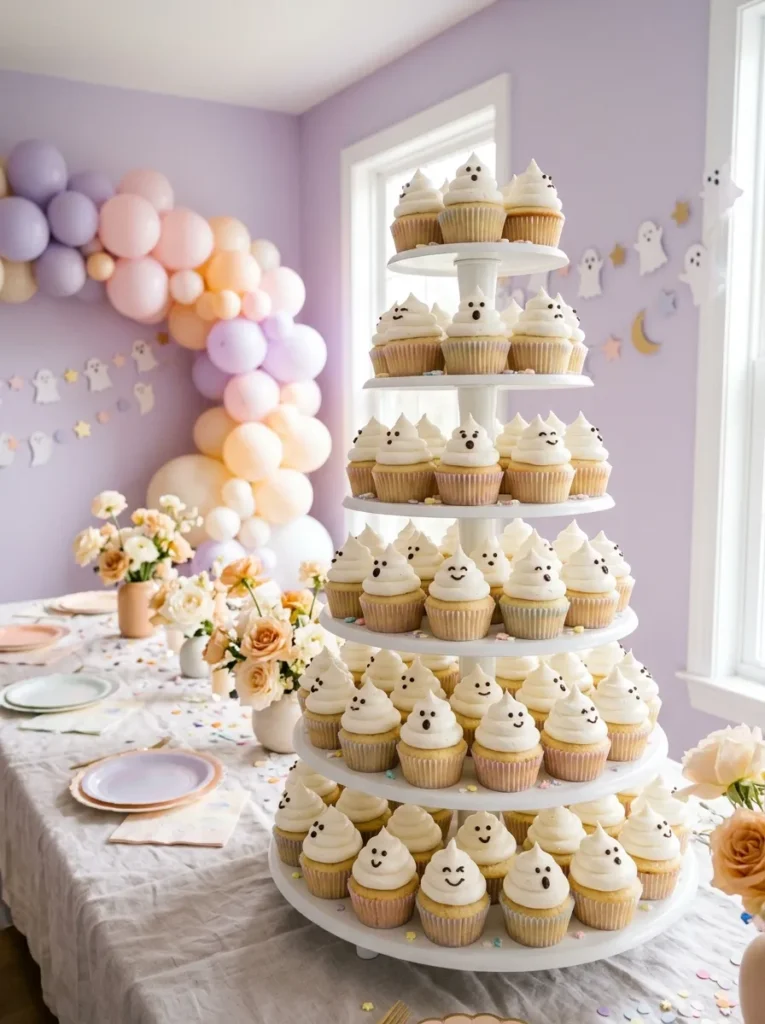 Ghost Cupcake Tower