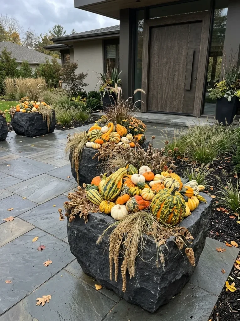 Gourd Filled Planters