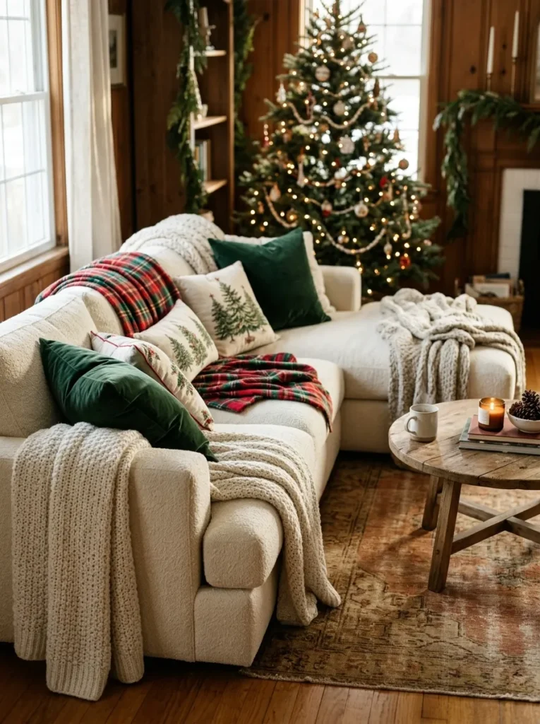 Layered Sofa Throws