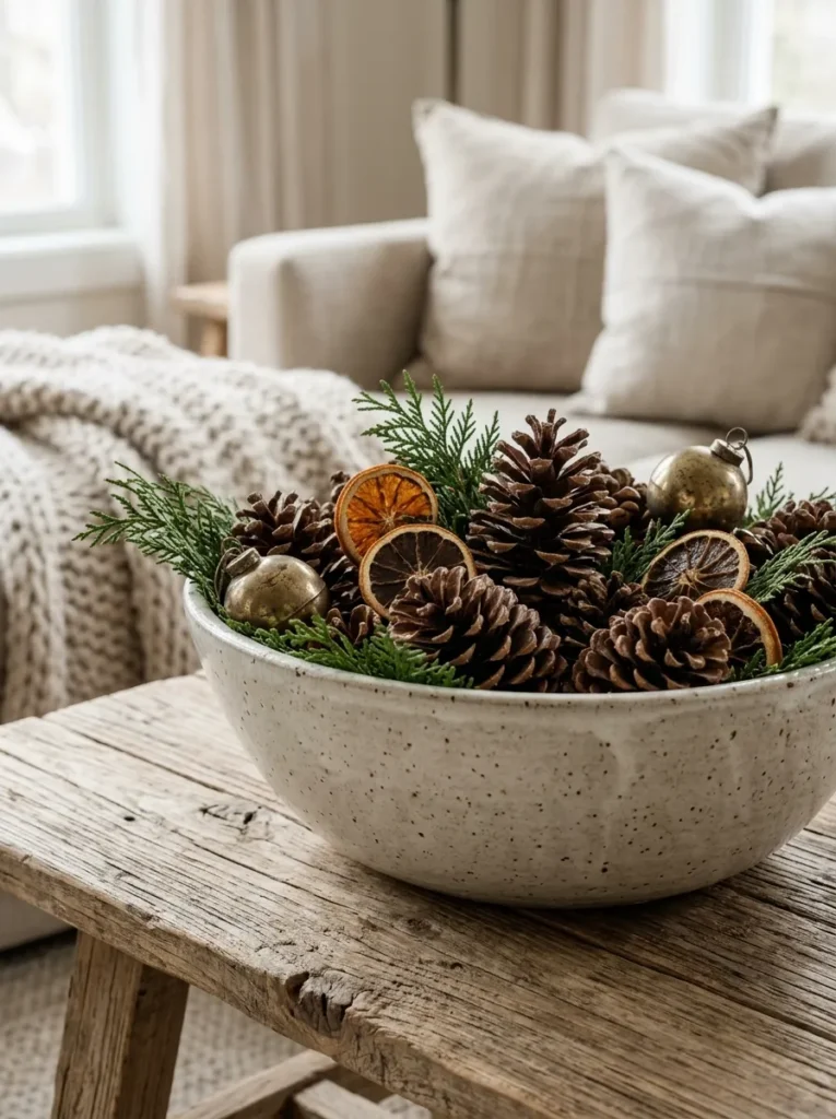 Pinecone Bowl Display