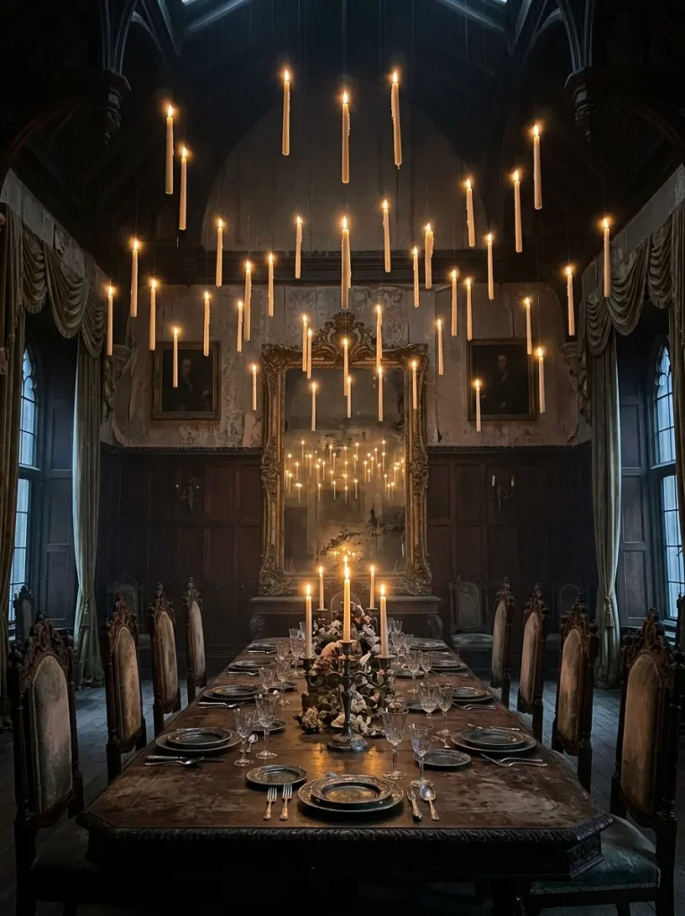 Suspended Candle Flames