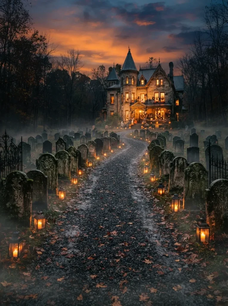 Tombstone Driveway Border