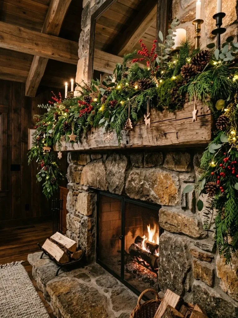 Woodland Mantel Greenery